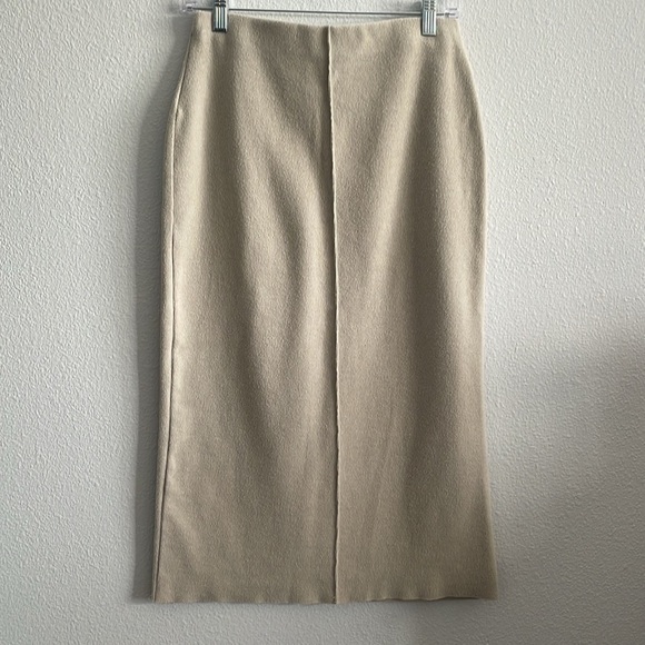 Zara Beige Midi Skirt Size Medium - Picture 3 of 5
